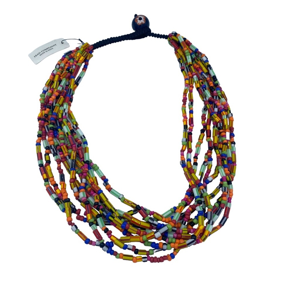 NWT Natasha multicolour multi strand bead necklace whimsical